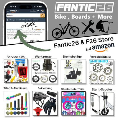 Fantic26 Stunt-Scooter Trick Roller Ersatzteile Bundle I ODI SLX Soft Griffe mit Barends I F26 Spy7