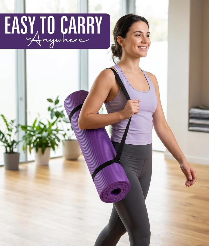 ROMIX Yoga Matte Dicker 10mm, Yogamatte Rutschfest Umweltfreundlich Weich Schaum Pad, Schweissresist