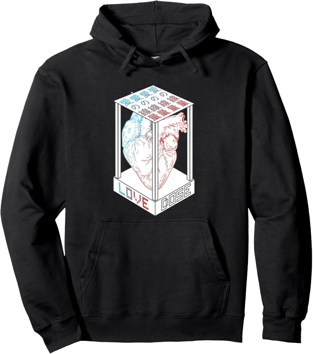 Love Dose, Vaporwave, japanisch, Kanji, ästhetisch, Otaku Pullover Hoodie