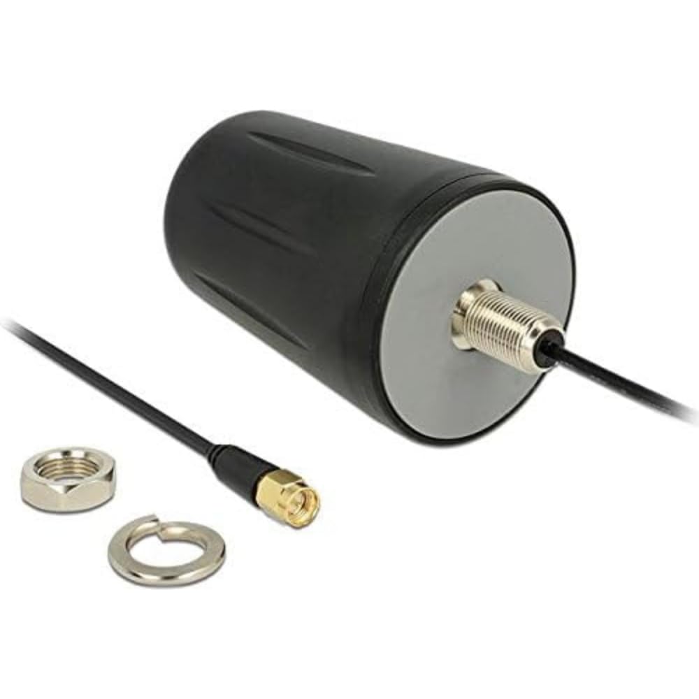 DELOCK LoRa Antenne 868 MHz SMA Stecker 0 dBi omnidirektional (RG-174, 3m) zur Dachmontage Outdoor s