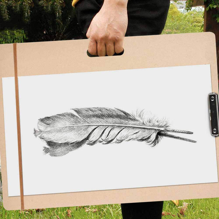 Jacksking Sketch Tote Board, tragbares Kunstholz Sketch Board A3 A4 8K Papier 45 × 60 cm Zeichenbret