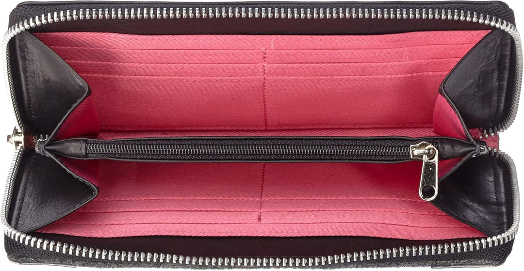 FEYNSINN Berlin Geldbörse Damen Stars aus Nappa-Leder I Portemonnaie gross für Damen I Geldbeutel ha