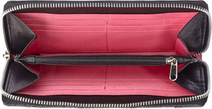 FEYNSINN Berlin Geldbörse Damen Stars aus Nappa-Leder I Portemonnaie gross für Damen I Geldbeutel ha