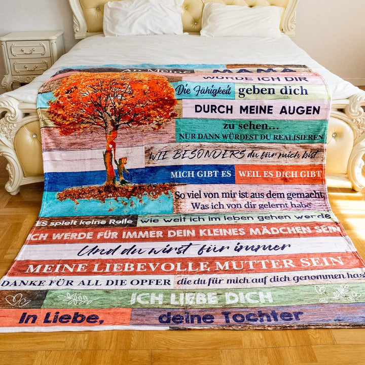 KEMEILA Personalisierte Plüschdecke Für Meine Mutter, Muttertags-Plüschdeckengeschenk (60“X 50", Toc
