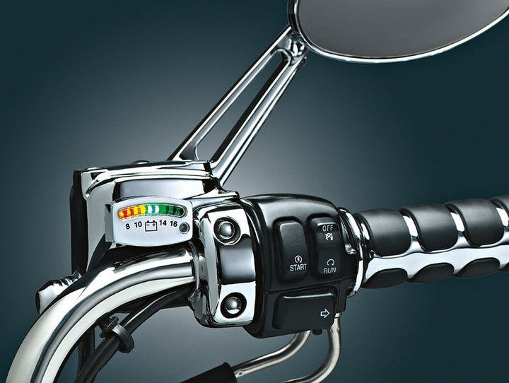 Kuryakyn 4219 Motorrad Akzentbeleuchtung Zubehör LED Batterieanzeige Anzeige Universal Fit für 12V A