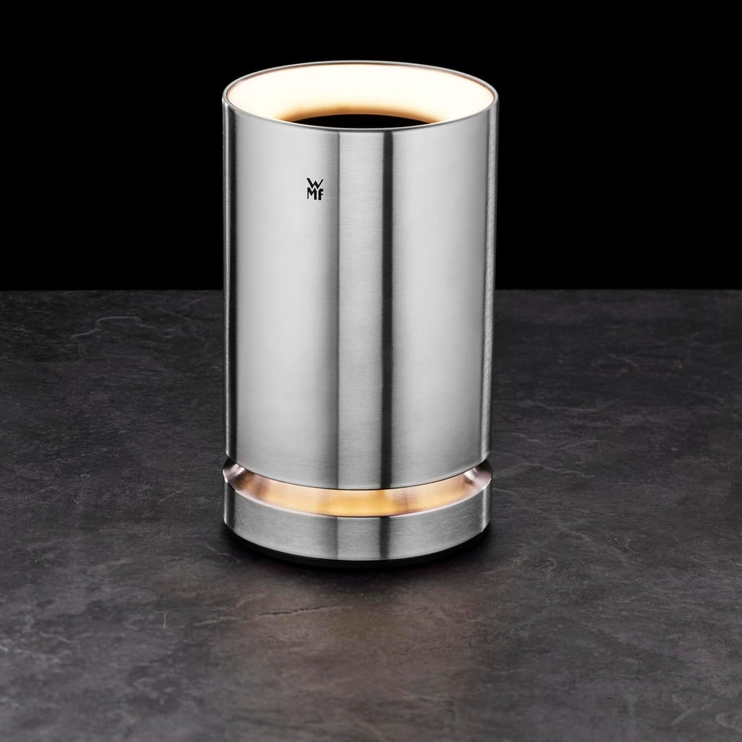 WMF Ambient Flaschenkühler elektrisch, Sekt oder Weinkühler elektrisch, Kühlmanschette, LED-Beleucht