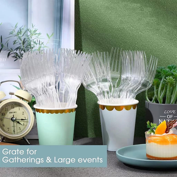 Wiederverwendbar Gabel und Messer Set, Mehrwegmesser,Wiederverwendbar Besteck,Partygeschirr Mehrweg,