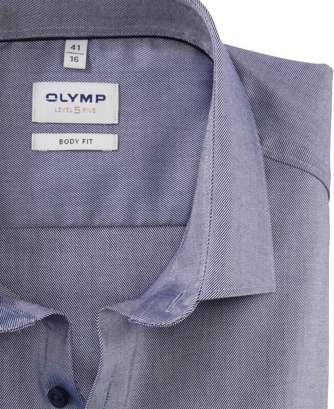OLYMP Herren Oberhemd Langarm Level.Five.Body.fit,Twill,Body fit,Modern Kent 37 Nürnbergerblau 17, 3