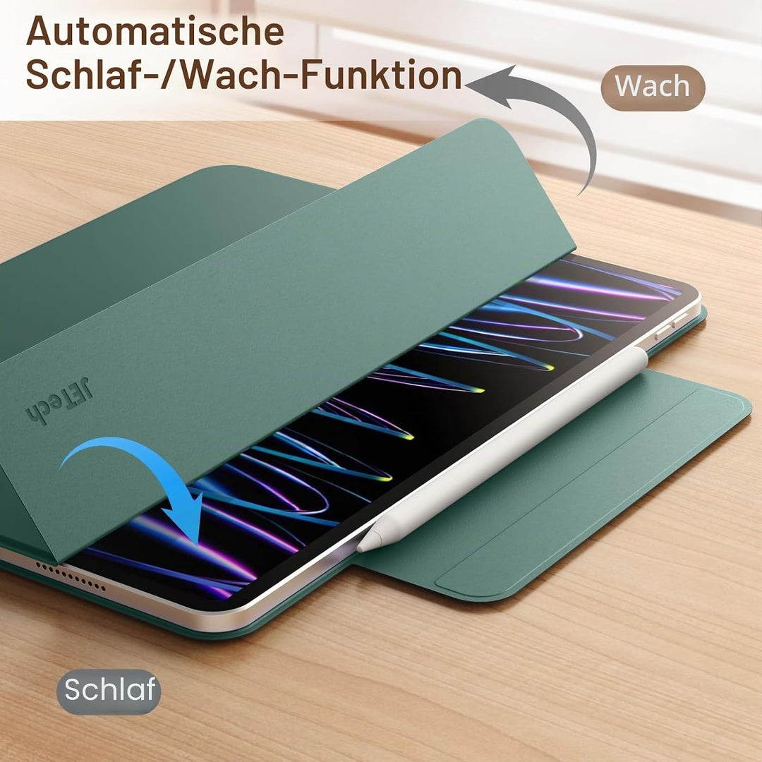 JETech Magnetische Hülle für iPad Pro 12,9 Zoll 2022/2021/2020/2018 (6./5./4./3. Generation), Pencil