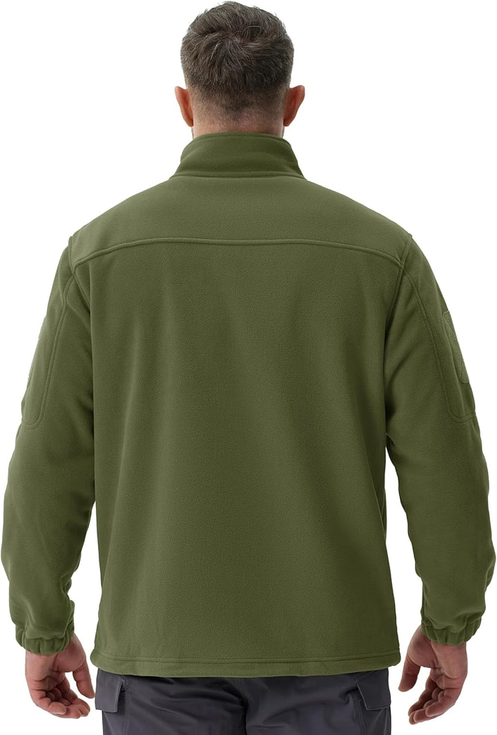 TACVASEN Herren Militär Outdoor Fleecejacke Warme Taktische Jacke Fleece Jacket XL Armeegrün, XL Arm