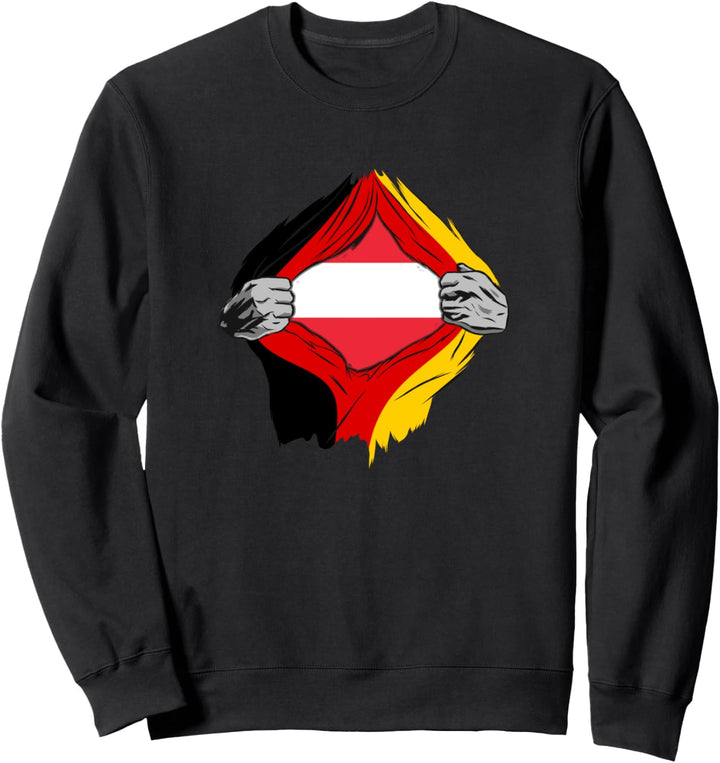 Deutschland Flagge und Österreich Sweatshirt