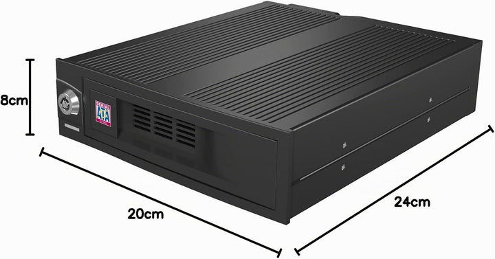 Icy Box IB-170SK-B Wechselrahmen für 1x 3,5" (8,9 cm) SATA HDD für 1x 5,25" Schacht, SATA III, EasyS