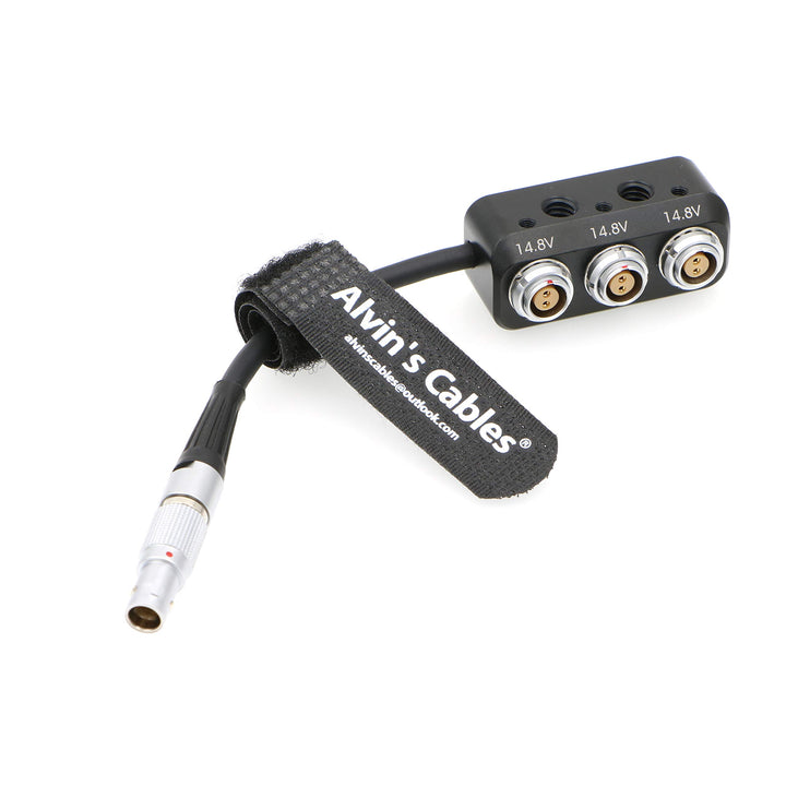 Alvin's Cables 1 bis 3 Mini Power Splitter Box Kabel 2 Pin Stecker zu 3 2 Pin Buchse Box für ARRI RE