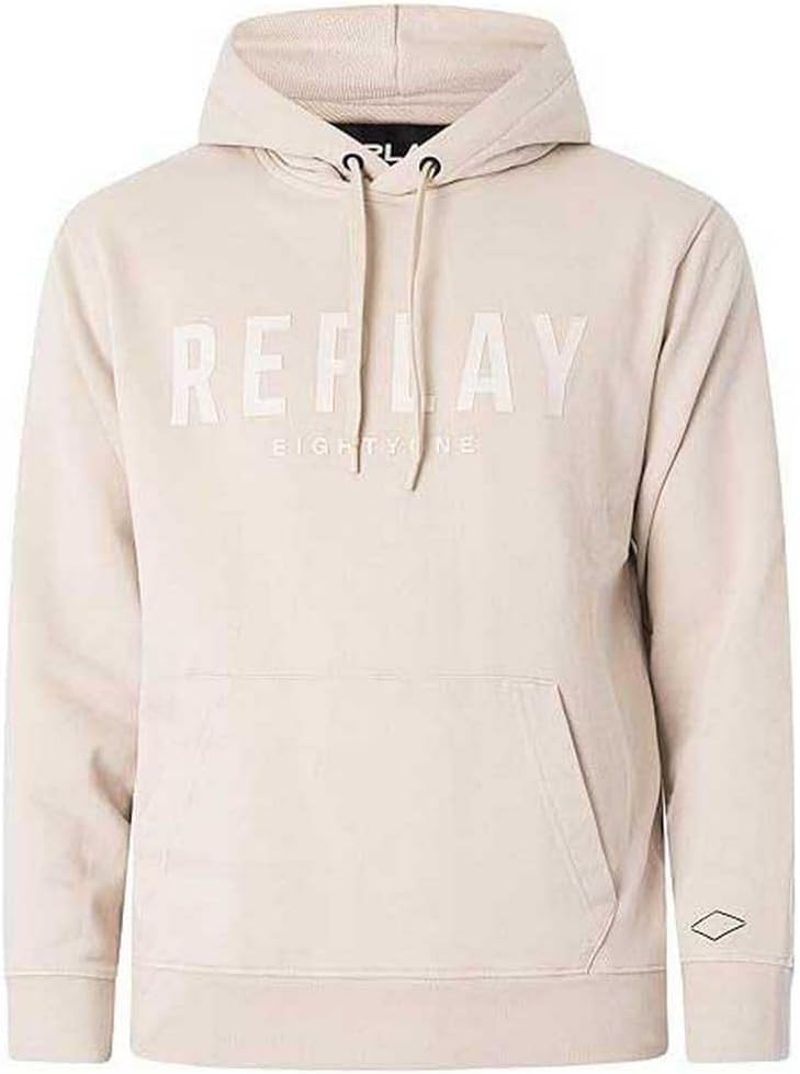 Replay Herren Kapuzenpullover 3XL Butter White 012, 3XL Butter White 012