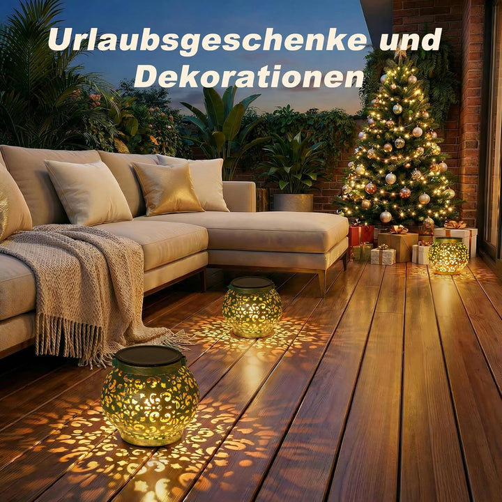 JOYCREATOR Solarlaterne für Aussen Hängend & Stehend, 2 Stück Solarlampen für Aussen Garten IP65 Was