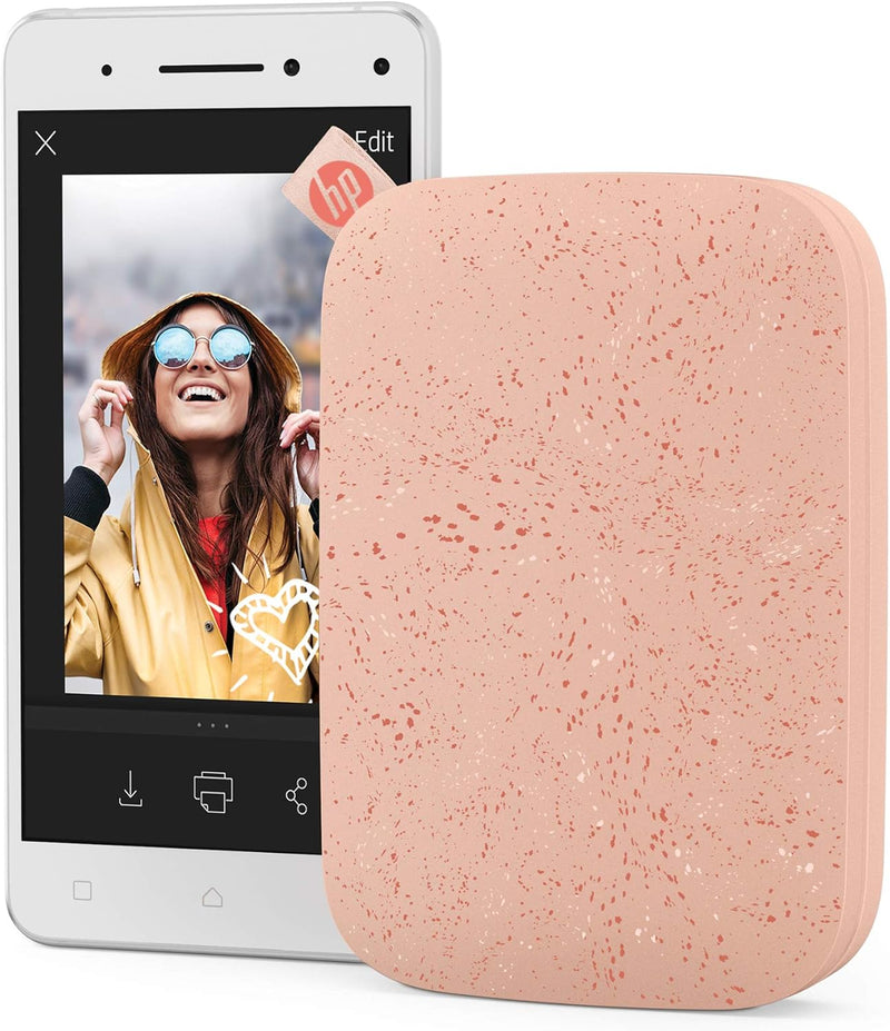 HP Sprocket Portable 5x7.6 cm Sofortbilddrucker (Rosa) Drucken Sie Bilder auf Zink Sticky-Backed Pap
