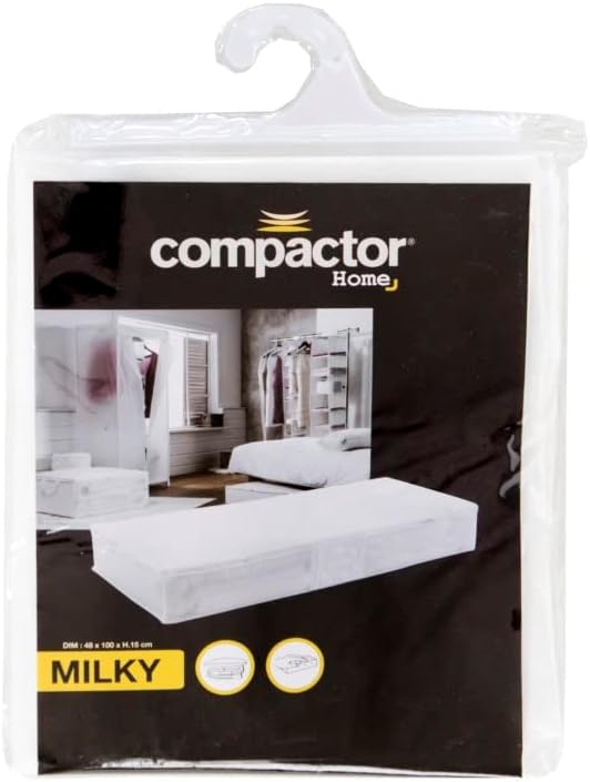 Compactor Extra Flache Unterbettkommode, Anti-Staub, Durchsichtig, Polypropylen und EVA, 48 x 100 x