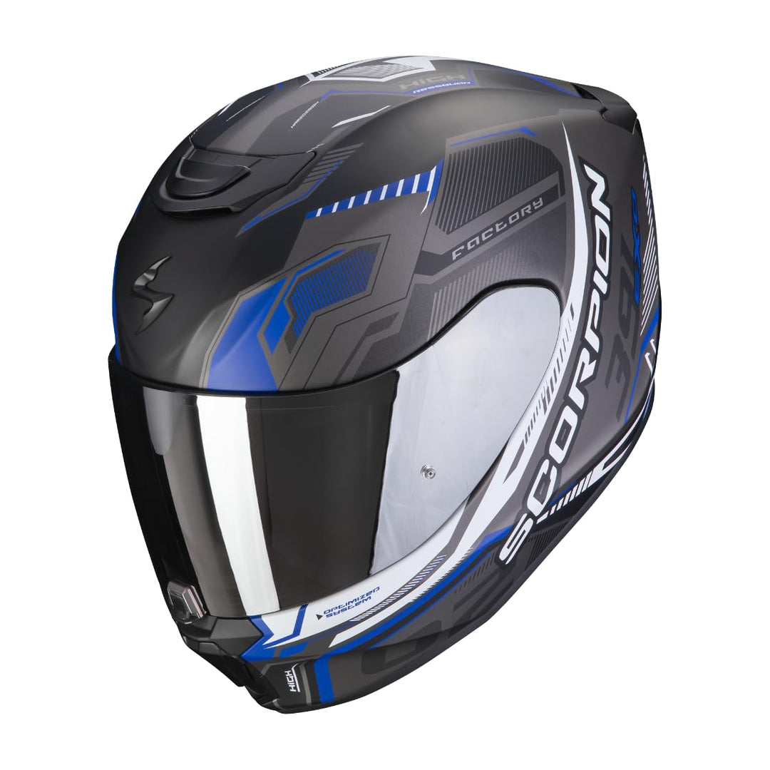 EXO 391 HAUT M NERO OPACO-ARGENTO-BLU, M Nero opaco-Argento-Blu