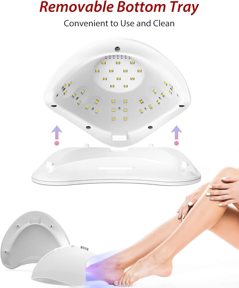 UV LED Nagellampe, SUNUV 48W Professioneller Gel Lampe Nageltrockner für Gelpolitur-Härtungslichtmas