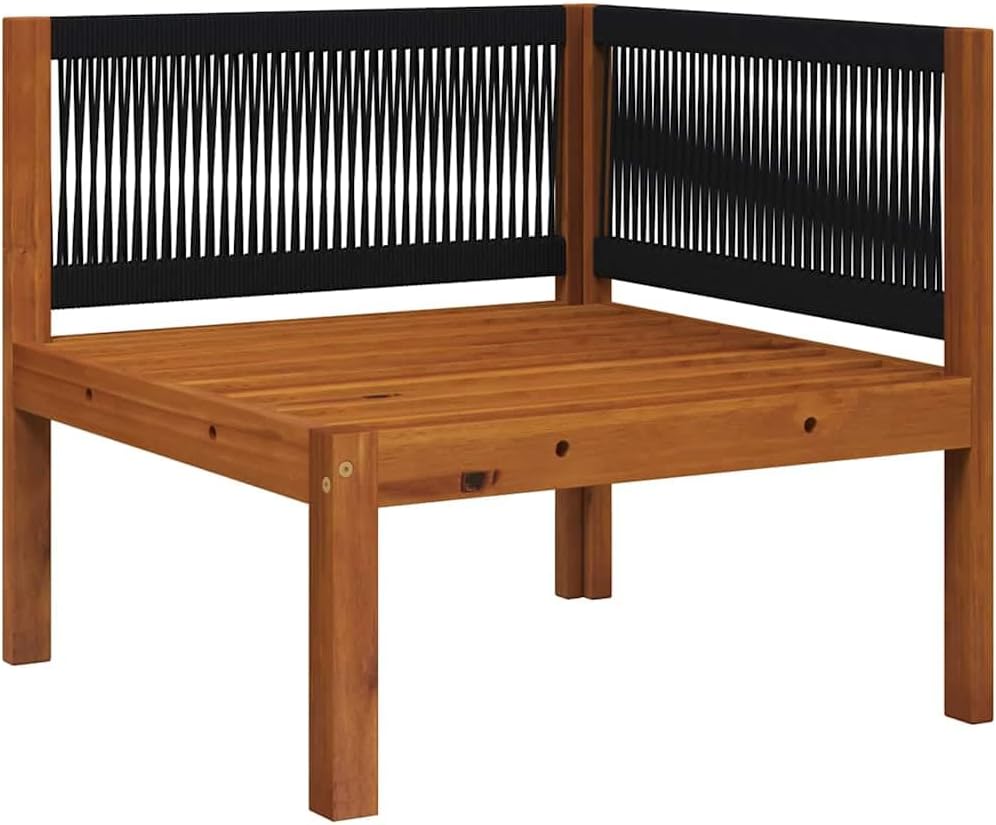 vidaXL 2X Akazienholz Massiv Garten Ecksofa mit Auflagen Sofa Lounge Gartensofa Sessel Gartensessel