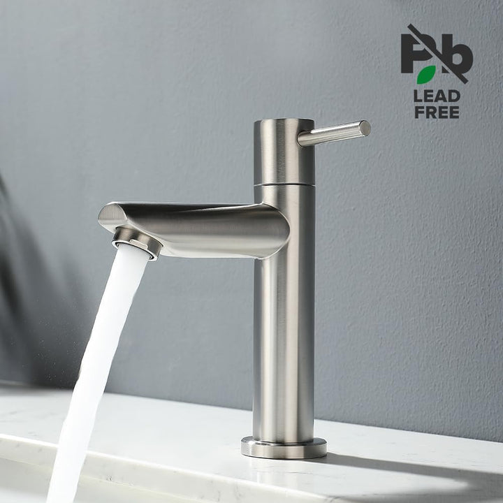 Decaura Kaltwasserhahn Gäste WC Wasserhahn Bad nur Kaltwasser Einhebelmischer Waschbecken Armatur Wa