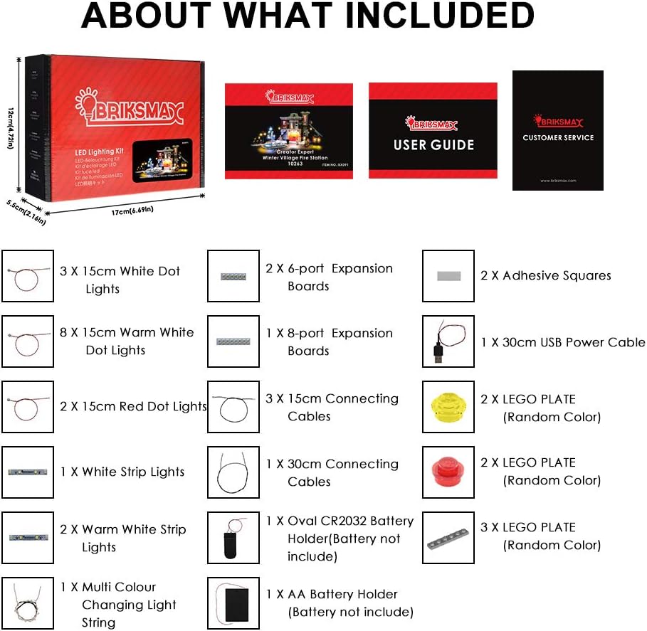 BRIKSMAX Led Beleuchtungsset für Lego Creator Winterliche Feuerwache,Kompatibel Mit Lego 10263 Baust