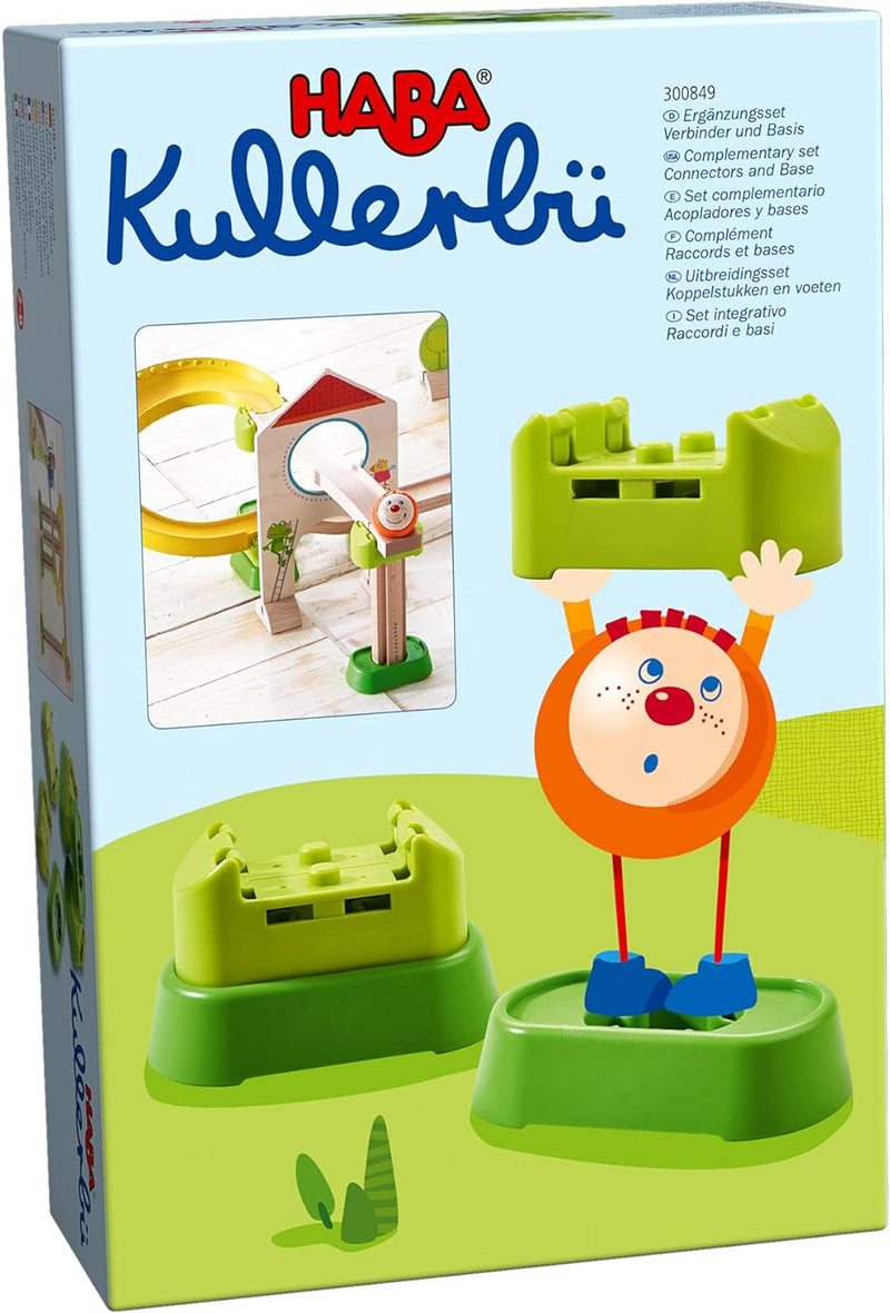 HABA 300849 - Kullerbü – Ergänzungsset Verbinder und Basis, grün