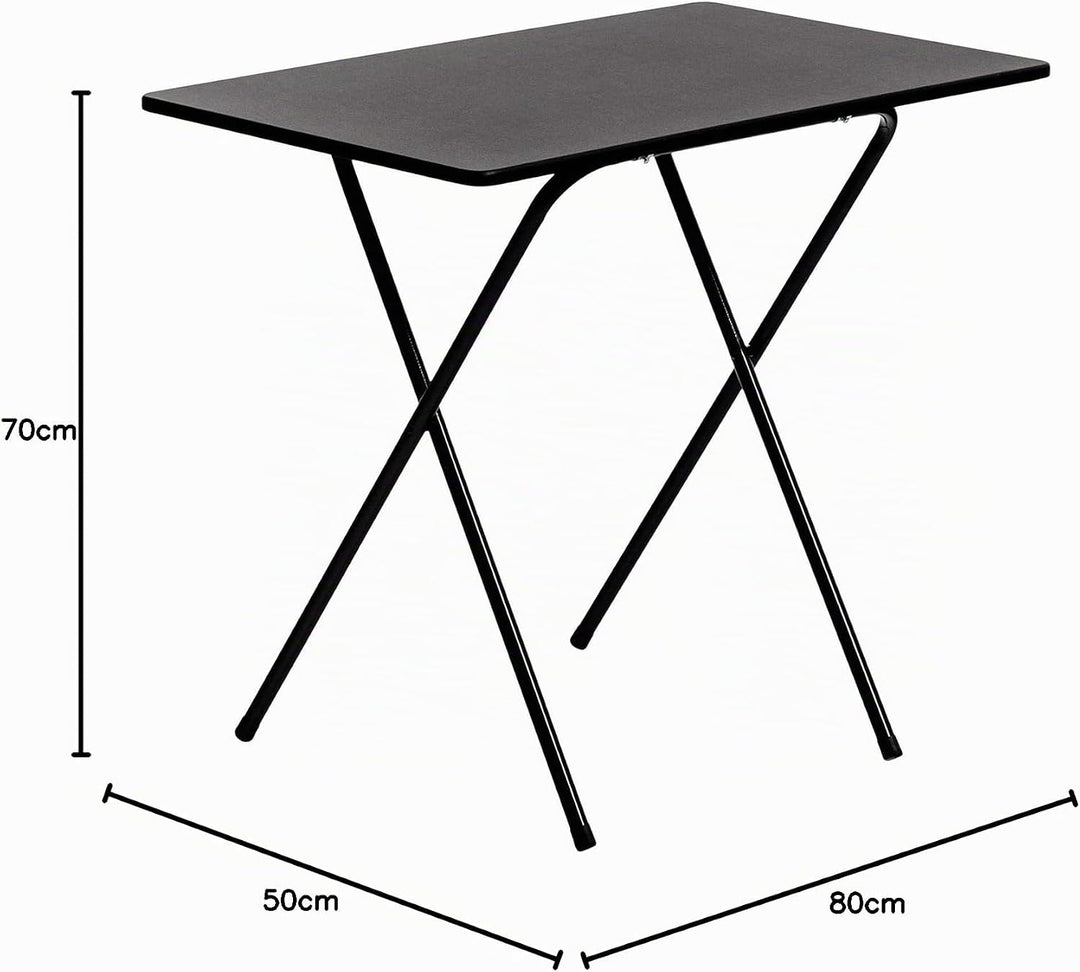 Harbour Housewares Klappschreibtisch für Laptop/Computer - Holz - Schwarzes Gestell/Schwarze Tischpl