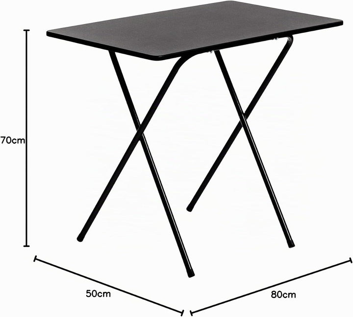 Harbour Housewares Klappschreibtisch für Laptop/Computer - Holz - Schwarzes Gestell/Schwarze Tischpl
