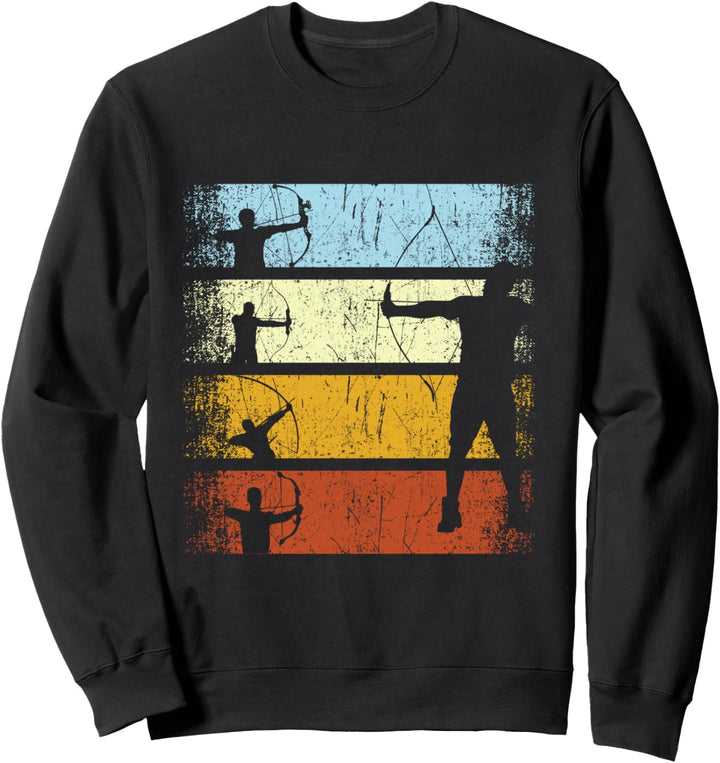 Retro Vintage Bogenschiessen Bogensport Bogenschütze Pfeil Sweatshirt
