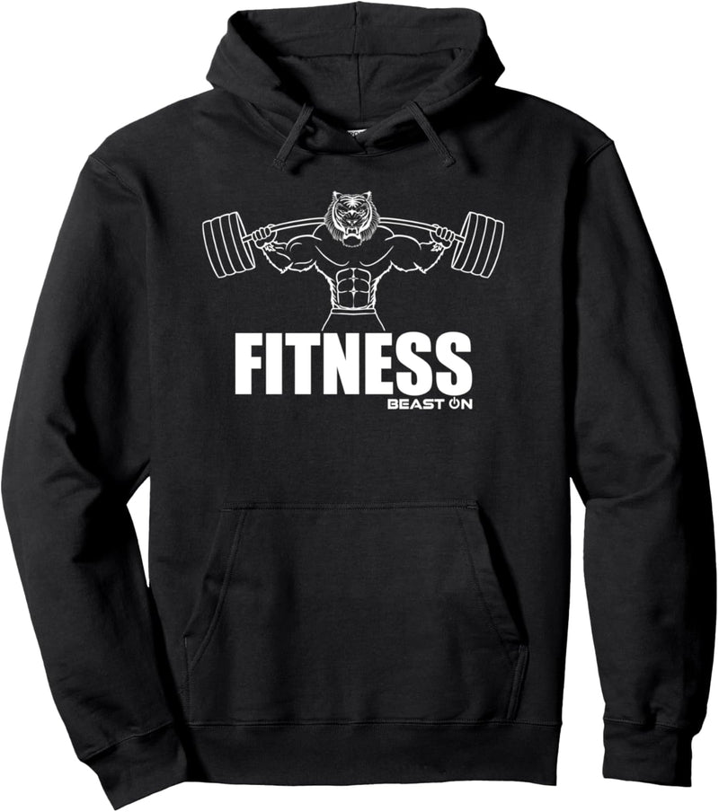 FITNESS | Beast ON Tiger | GYM Motivation Fitness Sprüche Pullover Hoodie