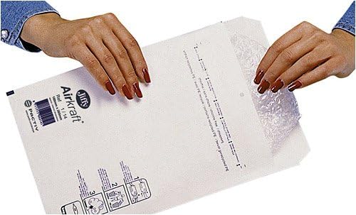 Jiffy Airkraft Versandtaschen für Bücher (Grösse 5, 260 x 345 mm), 50 Stück weiss, weiss