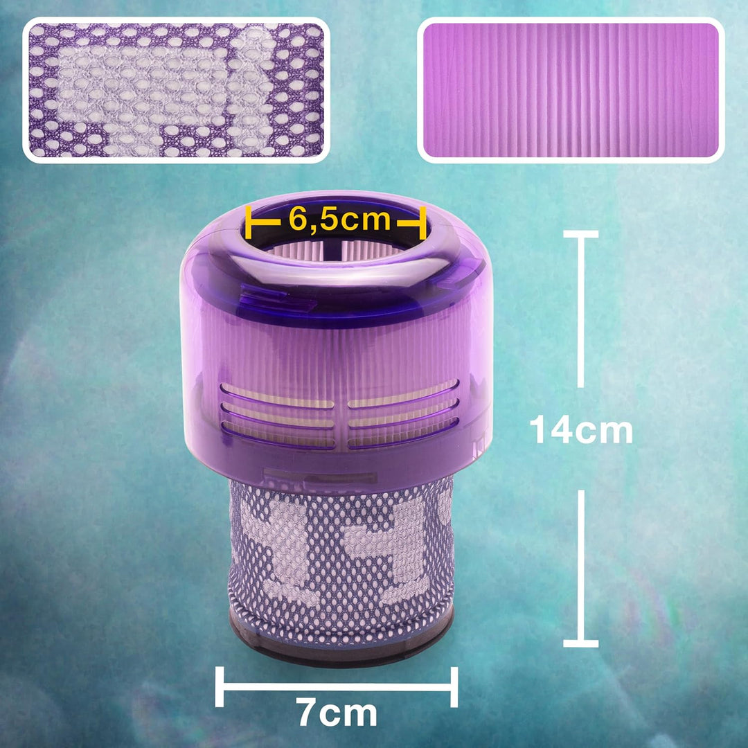 PRIMEBAG - 3 Stück Filter kompatibel mit Dyson V11 V15 SV14 SV17 SV22 Akkusauger - Ersatzfilter für