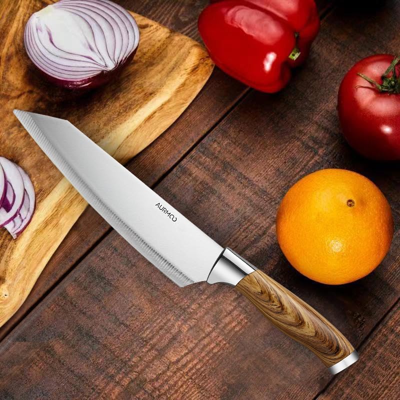 Messerset, Scharfes Küchenmesser Set 6-teilig, Messer Kochmesser Set aus Edelstahl, Messer Set Profi