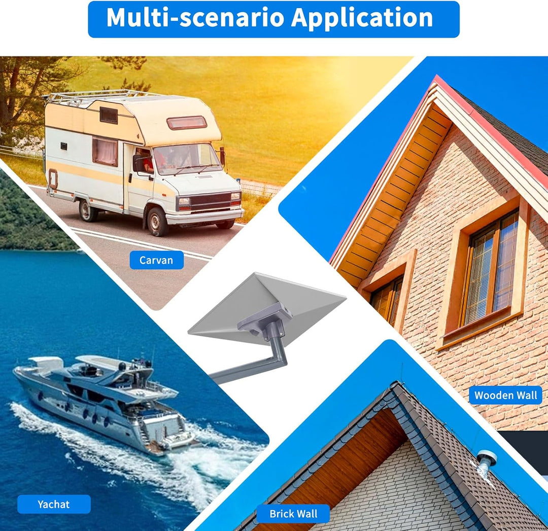 Umelee Starlink Gen 3 Halterung, StarLink Gen 3 Rohradapter + Klammer, Starlink V3 Lange Wandhalteru