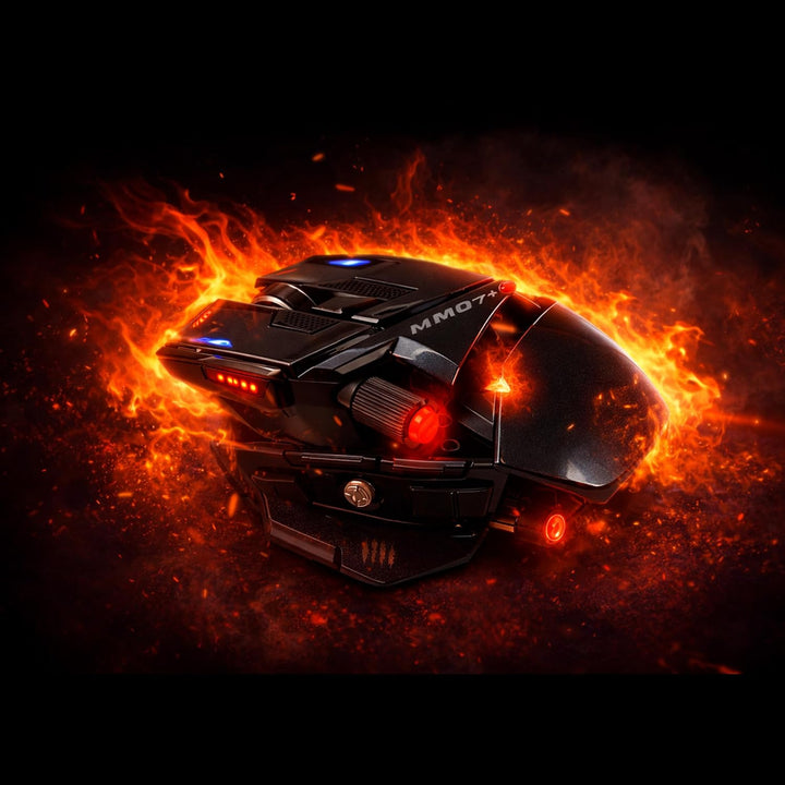 MAD CATZ M.M.O. 7+ Gaming-Maus MMO Kabelgebunden &amp; Kabellos – 21 programmierbare Eingänge – 5D-Schal
