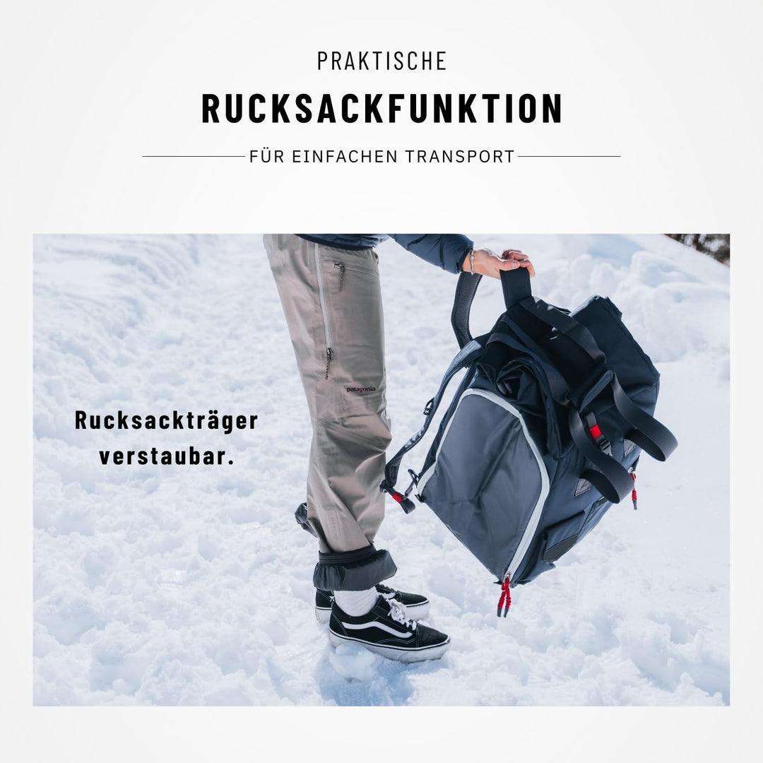 NORDKAMM Skischuhtasche mit Helmfach und Rucksackfunktion, Damen, Herren, blau