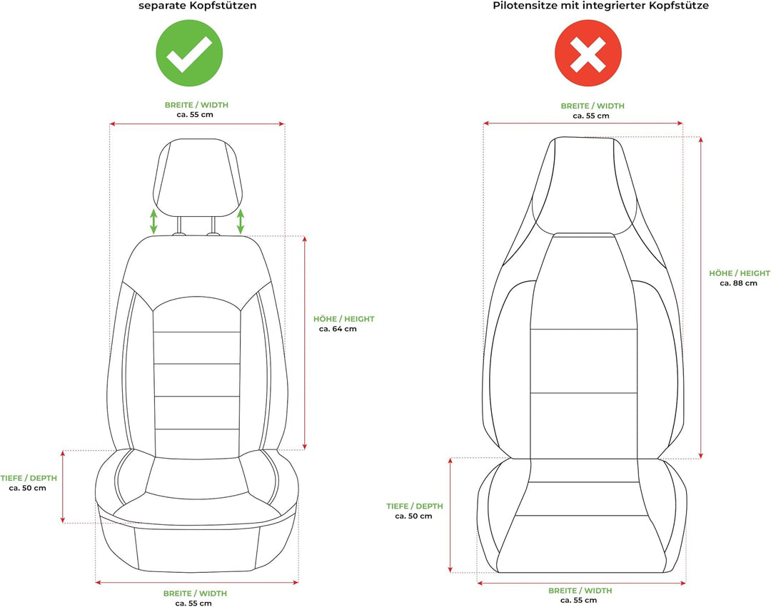 BREMER SITZBEZÜGE Mass Sitzbezüge Schonbezüge für Mercedes B-Klasse W245 ZM1 ZM1 - Schwarz / Grau B-