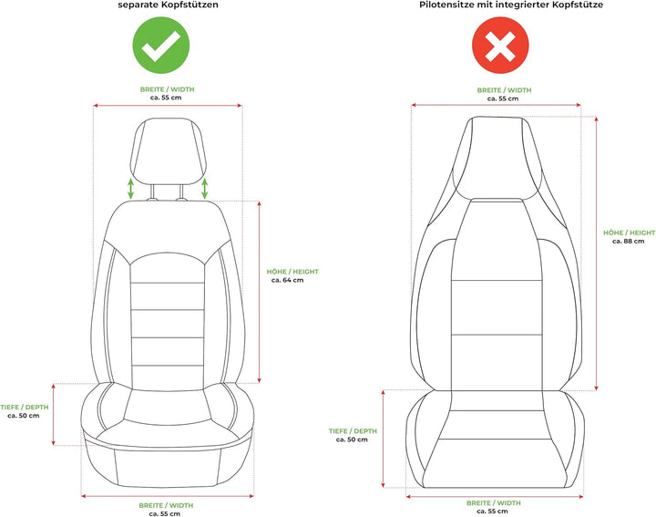 BREMER SITZBEZÜGE Mass Sitzbezüge Schonbezüge für Mercedes B-Klasse W245 ZM1 ZM1 - Schwarz / Grau B-