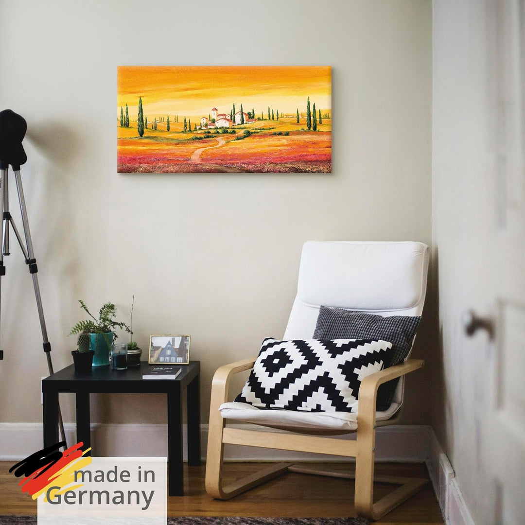 ARTland Leinwandbilder Wandbild Bild auf Leinwand 100 x 50 cm Landschaften Europa Italien Malerei Or