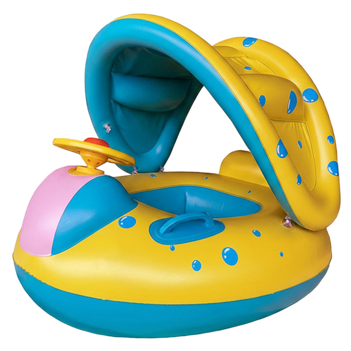 Baby-Schwimmkörper, Baby-Pool-Schwimmkörper mit Baldachin, aufblasbare in Cartoon-Autoform, umweltfr