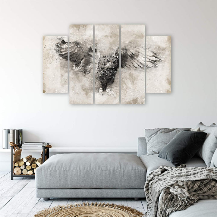 Feeby. Leinwandbild - 5 Teile - Bilder Wand Bild Wandbilder Kunstdruck XXL, 5-Teilig, Typ B, 100x70