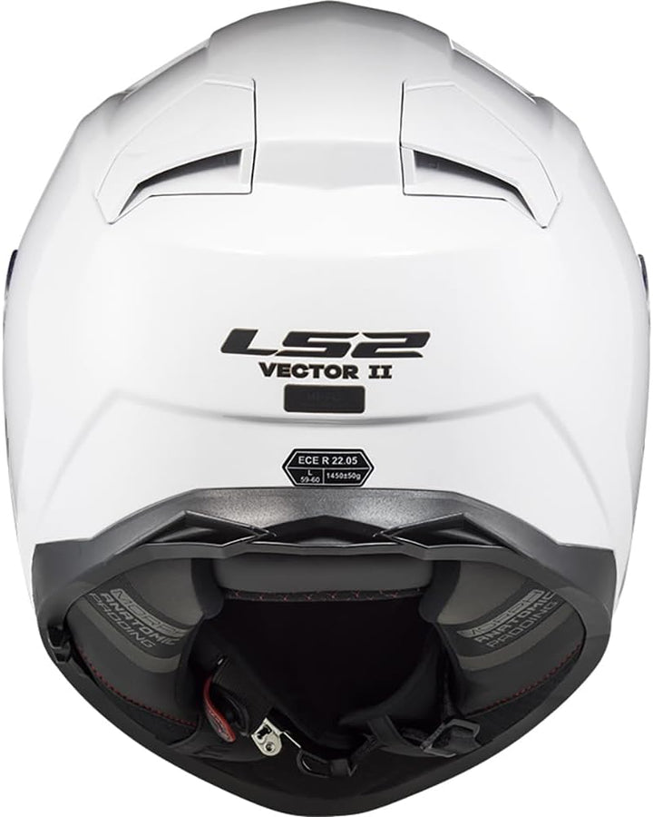 LS2, Integralhelme motorrad VECTOR II solid white, XXXL 3XL Weiss, 3XL Weiss