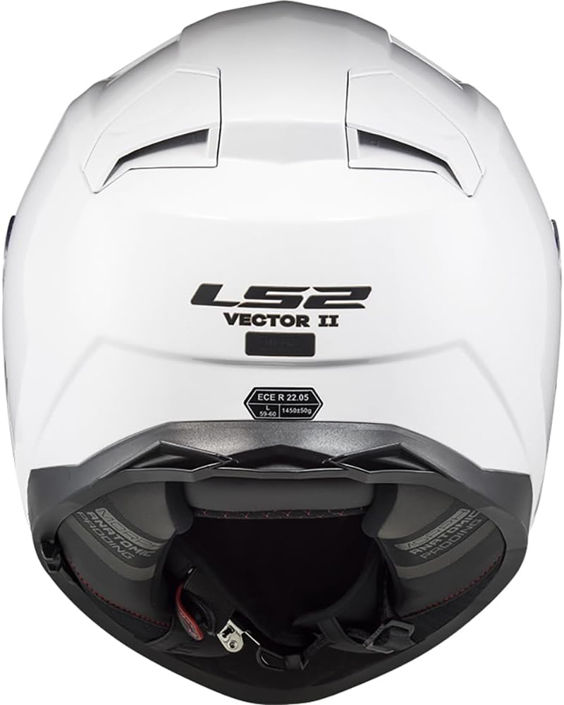 LS2, Integralhelme motorrad VECTOR II solid white, M M Weiss, M Weiss
