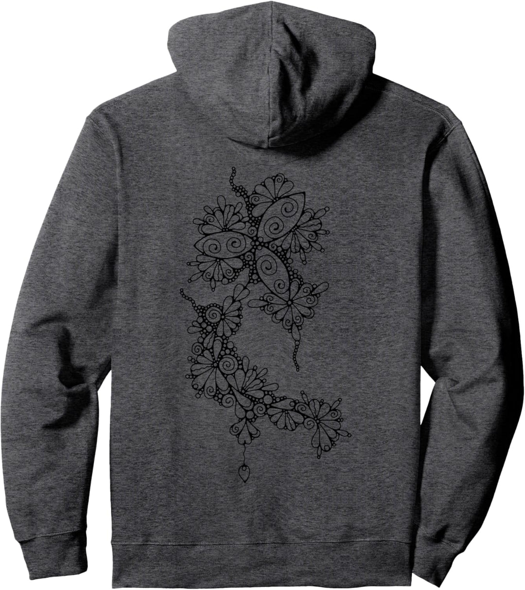 Sketching Art - Fantasy Flowers 1 - Fan Fun Pullover Hoodie