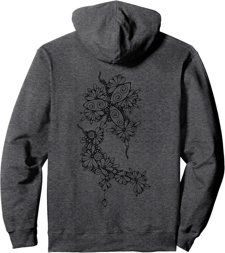 Sketching Art - Fantasy Flowers 1 - Fan Fun Pullover Hoodie