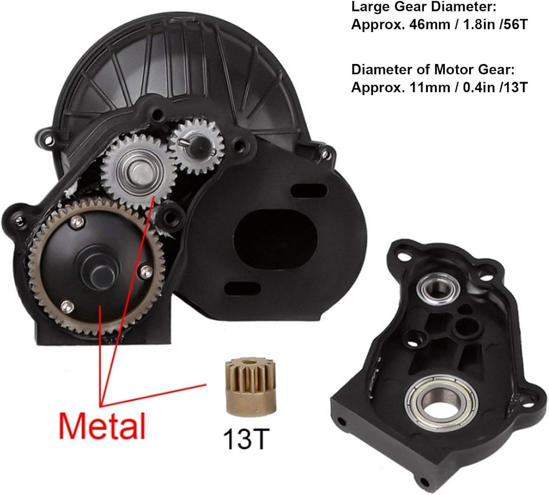 RC-Getriebe, hochwertiges Metallgetriebe mit Motorgetriebe, getrimmt f¨¹r Axial SCX10/SCX10 II 90046