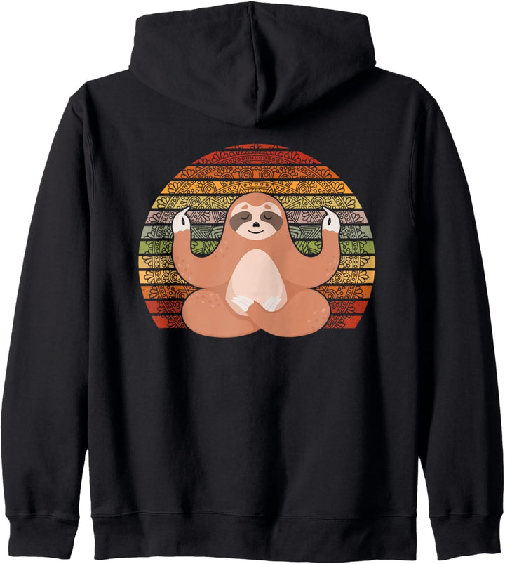 Backprint Retro Faultier Kapuzenjacke