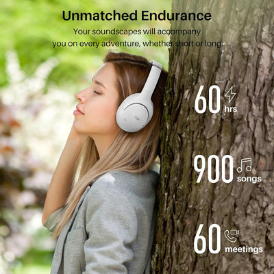 TOZO HT2 Kabelloser Bluetooth Kopfhörer Over-Ear mit Hybrid Active Noise Cancelling, 56 Stdn. Spielz