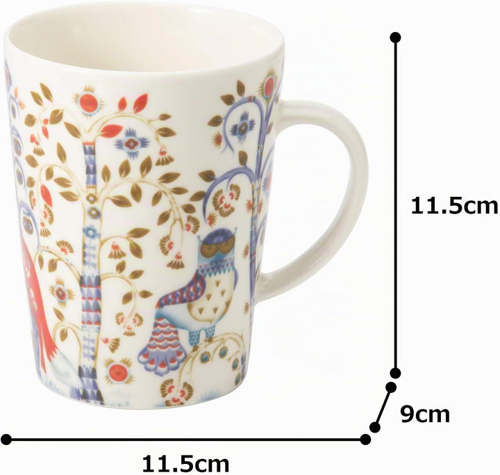 Iittala 1012450 Taika Becher mit Henkel 0,4 Liter Weiss, Porzellan, Weiss